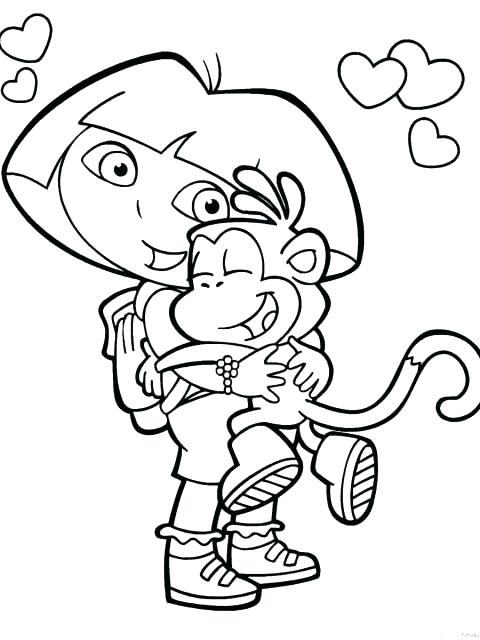 480x640 Printable Dora Coloring Pages Color Page