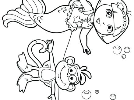 Dora Mermaid Coloring Pages at GetColorings.com | Free printable