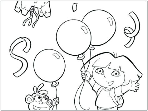 Dora The Explorer Christmas Coloring Pages at GetColorings.com | Free