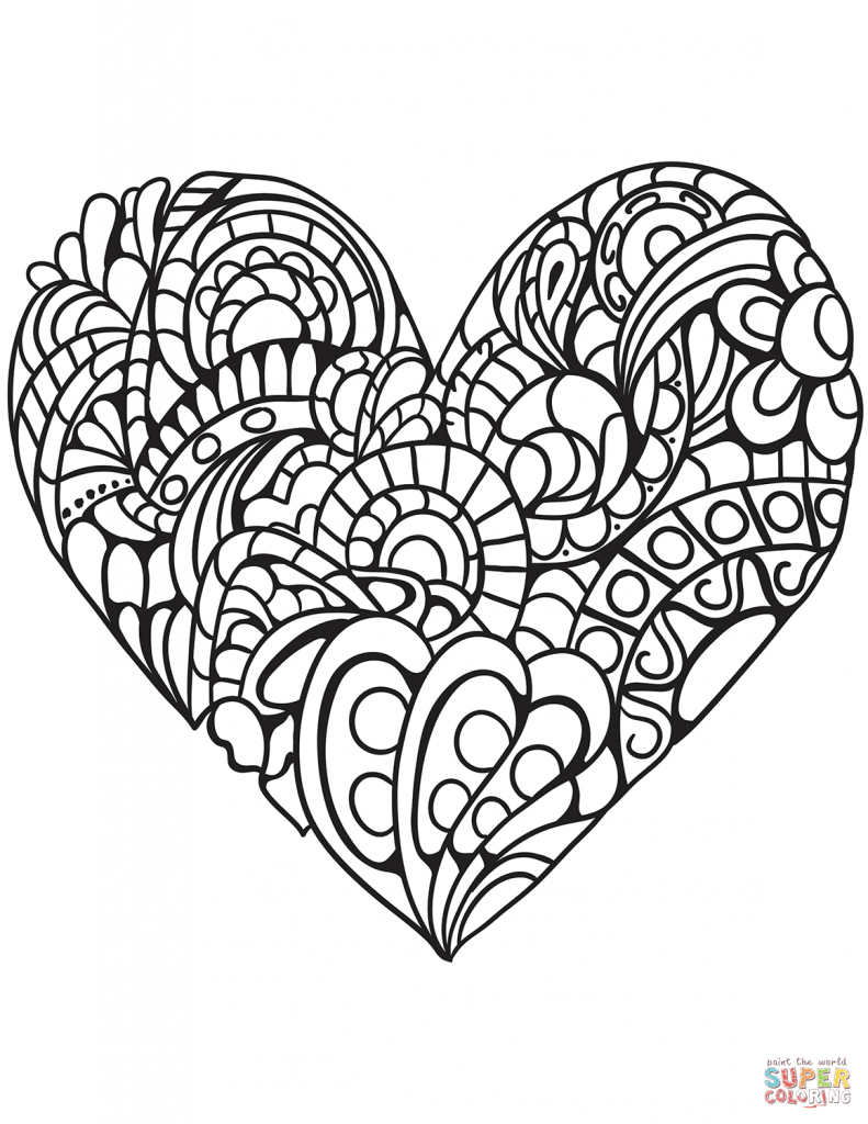 Double Heart Coloring Pages at GetColorings.com | Free printable