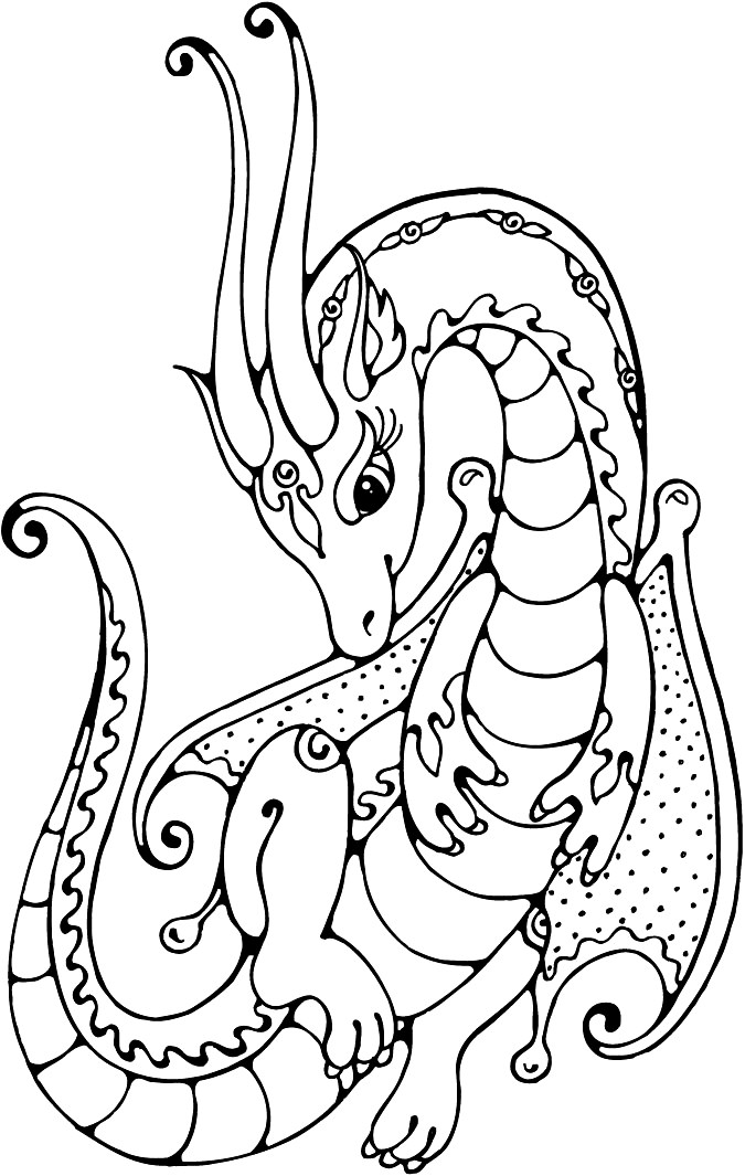 Dragon And Castle Coloring Pages at GetColorings.com | Free printable
