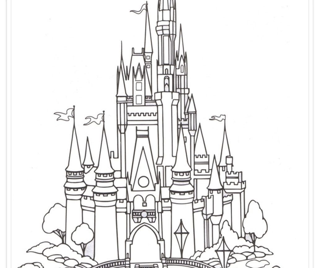 Замок Дисней рисунок