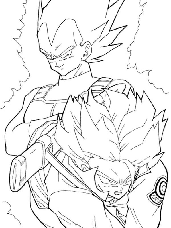 Dragon Ball Z Coloring Pages Vegeta at
