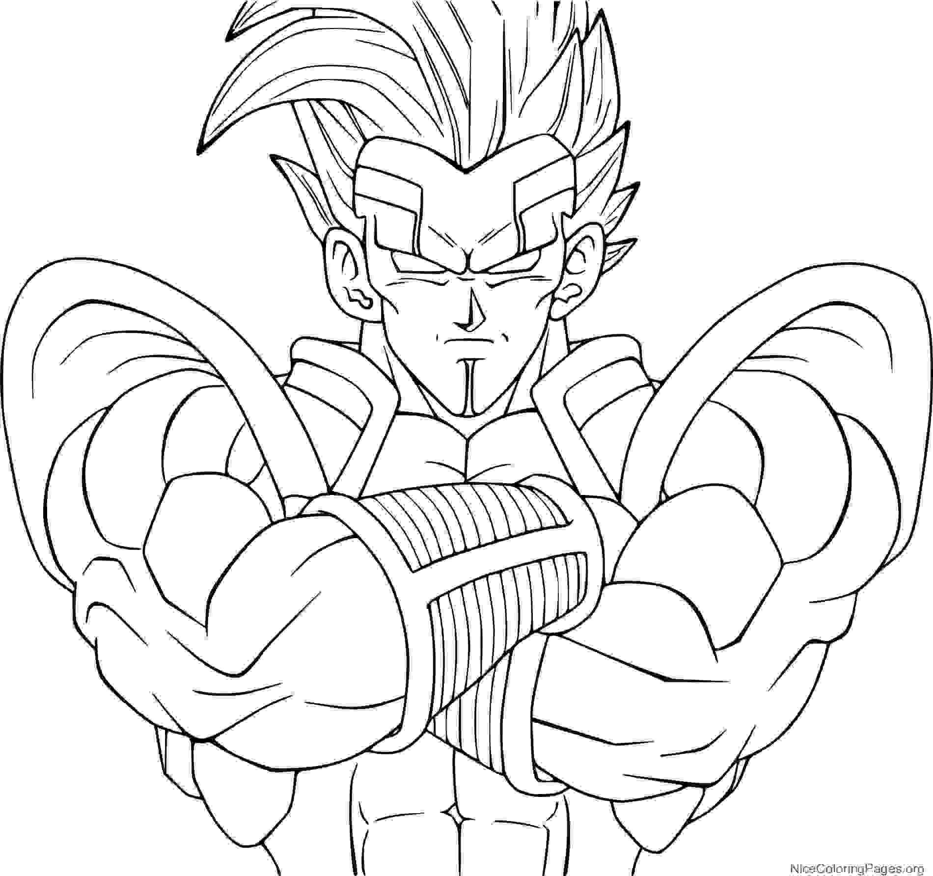 Dragon Ball Z Coloring Pages Vegeta At