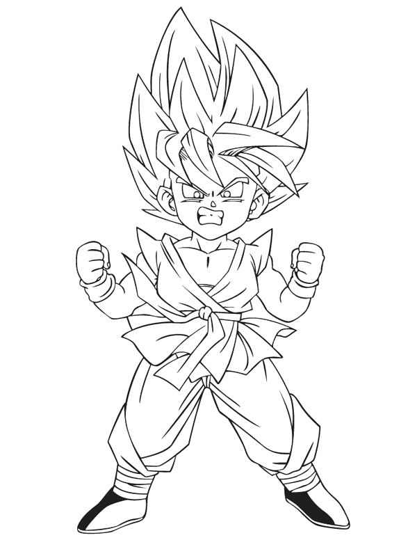 Coloriage De Dragon Ball Z Sangoku Super Sayen 10 Super Coloriage 