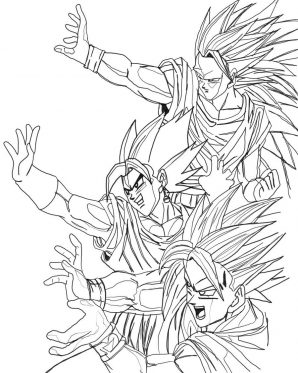 298x373 Dragon Ball Z Coloring Pages Kai To Print Goku Super Saiyan