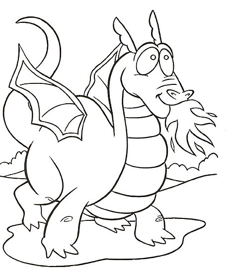 Dragon Cartoon Coloring Pages At Getcolorings.com 