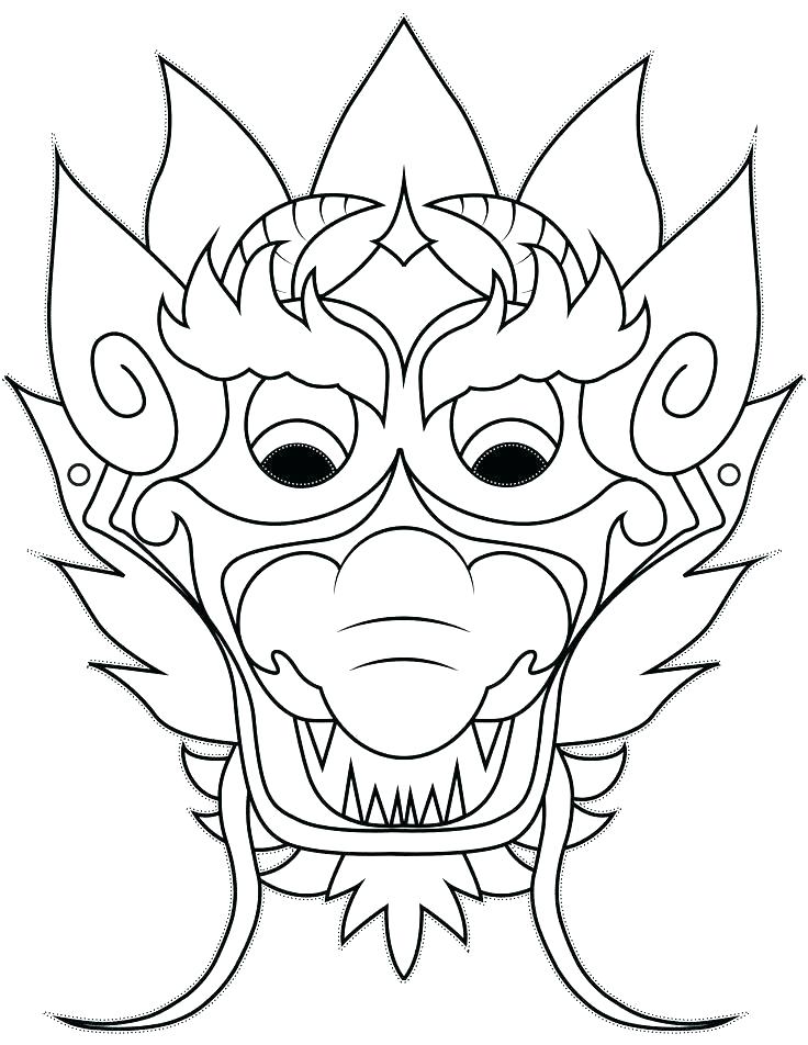 Dragon Face Coloring Page at GetColorings.com | Free printable
