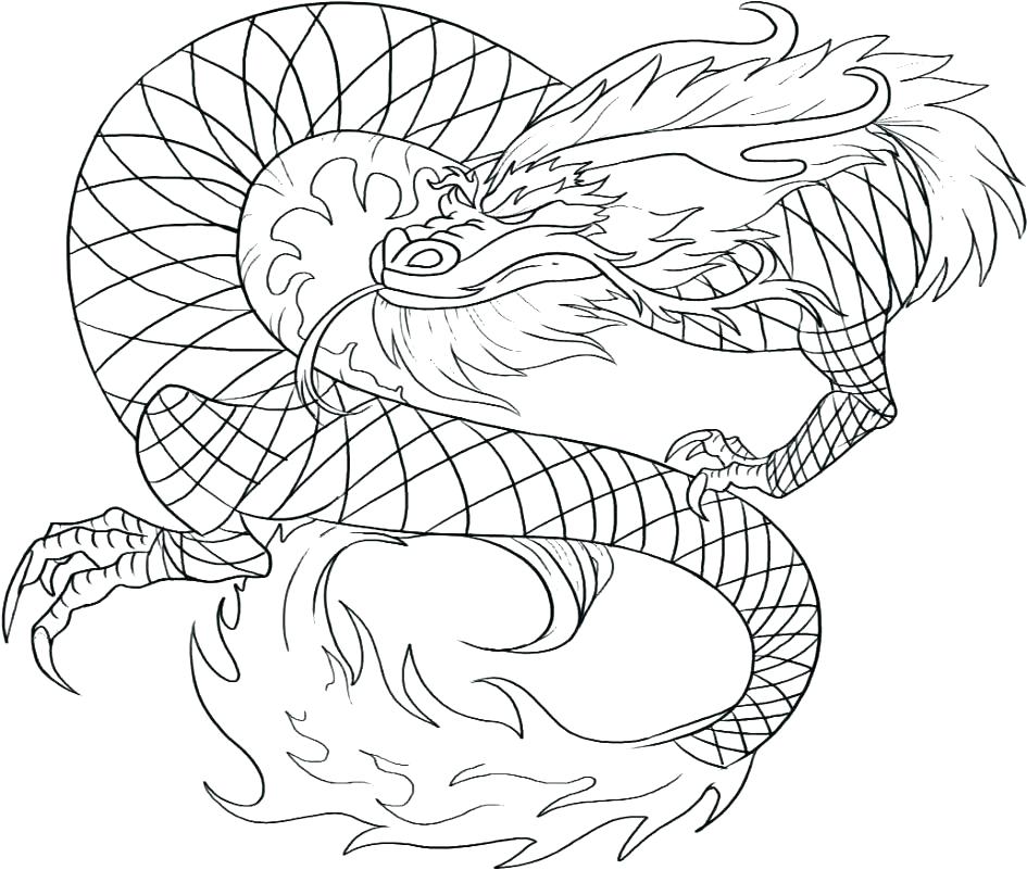 Dragon Head Coloring Page at GetColoringscom Free