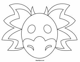 Dragon Mask Coloring Page at GetColorings.com | Free printable