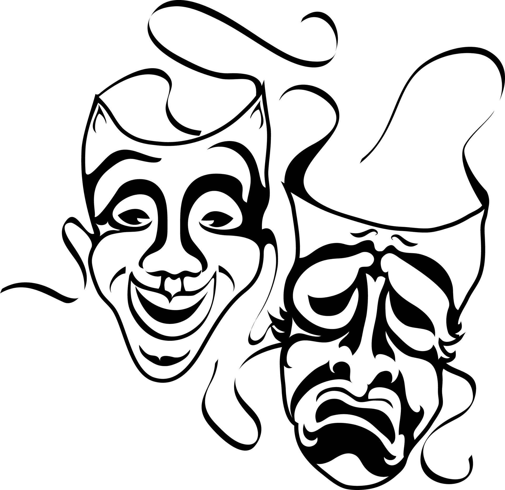 Drama Mask Coloring Pages At GetColorings Free Printable