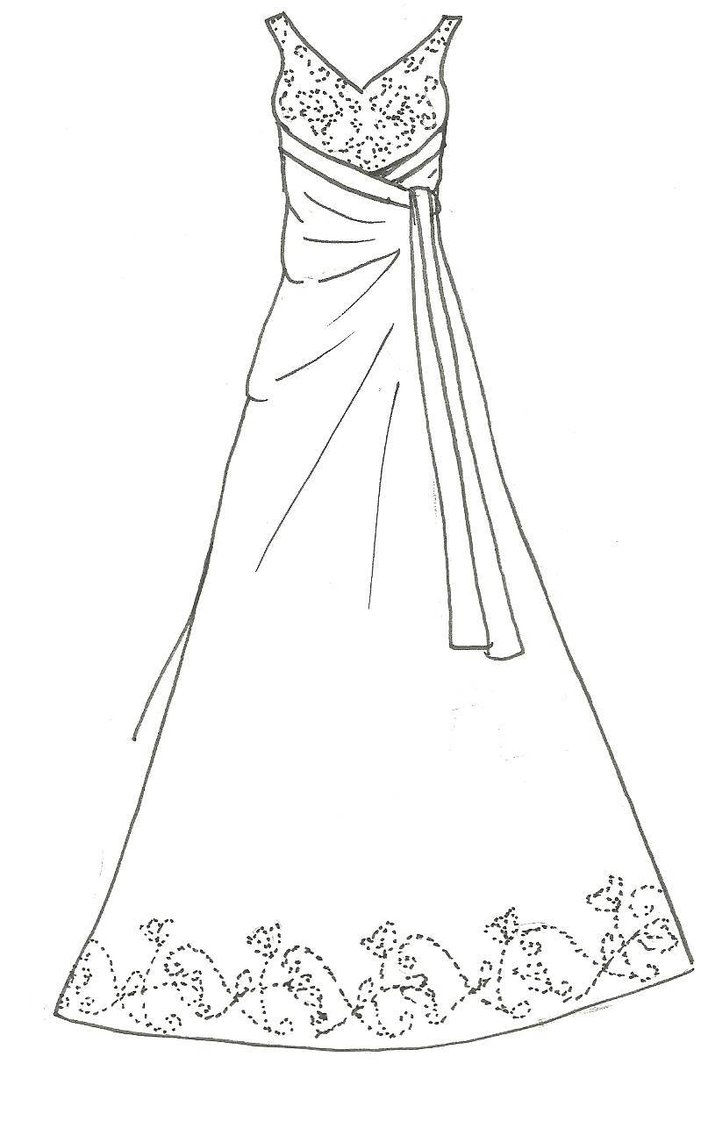 Dress Coloring Pages at GetColorings.com | Free printable colorings