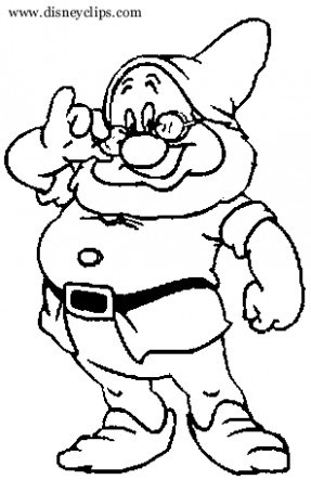 Grumpy Seven Dwarfs Coloring Pages Sketch Coloring Page