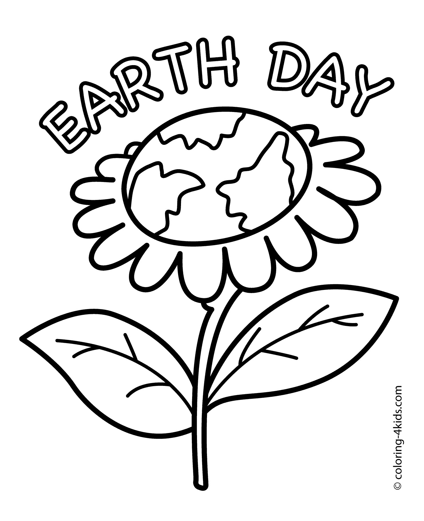 Earth Day Coloring Pages Kindergarten at GetColorings.com | Free
