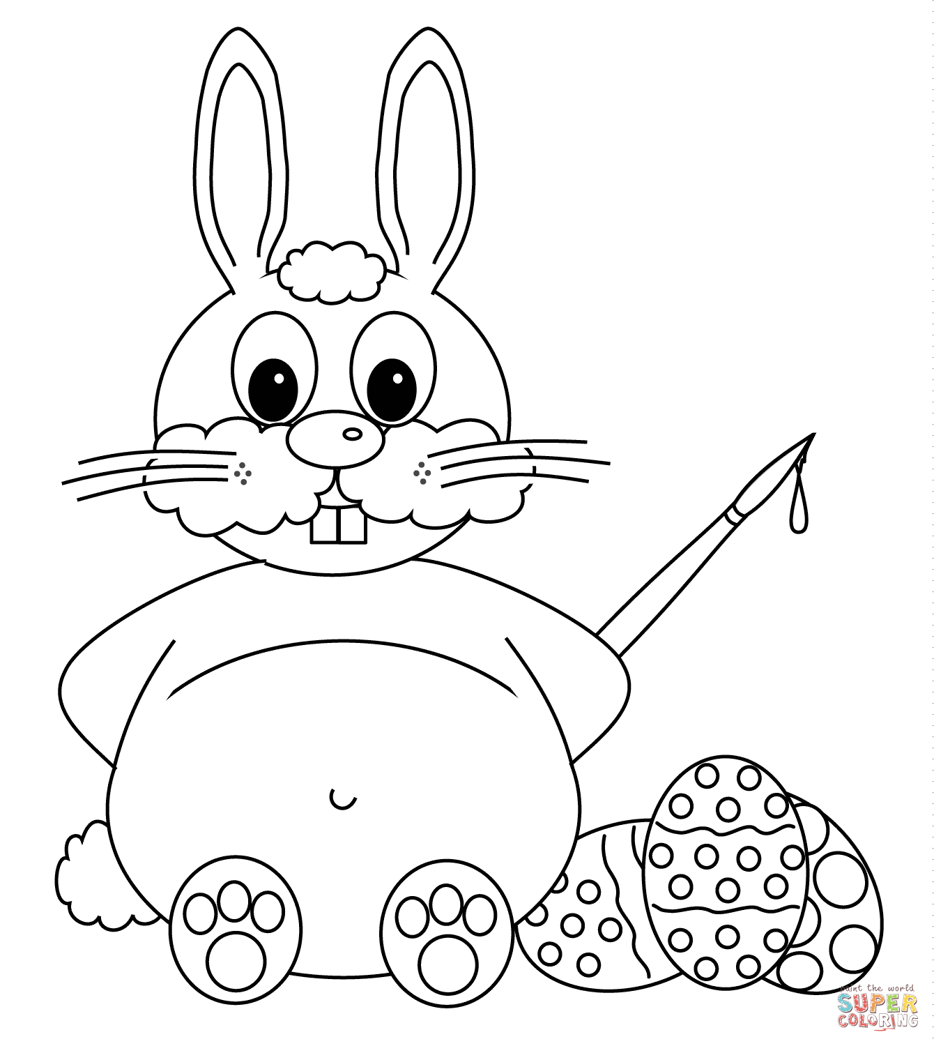 Easter Bunny Face Coloring Pages at GetColorings.com | Free printable