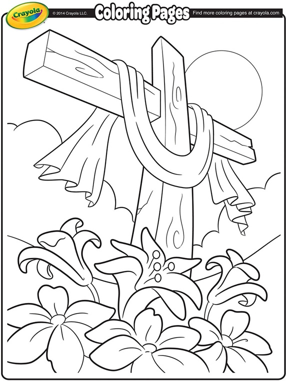 Easter Cross Coloring Pages Printable At Free