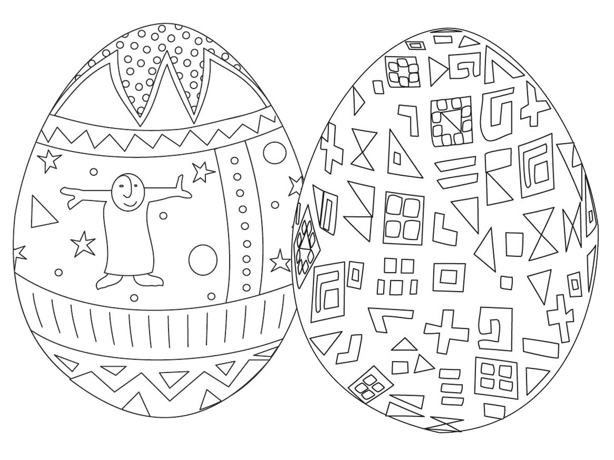 Easter Egg Coloring Pages For Adults at GetColorings.com | Free