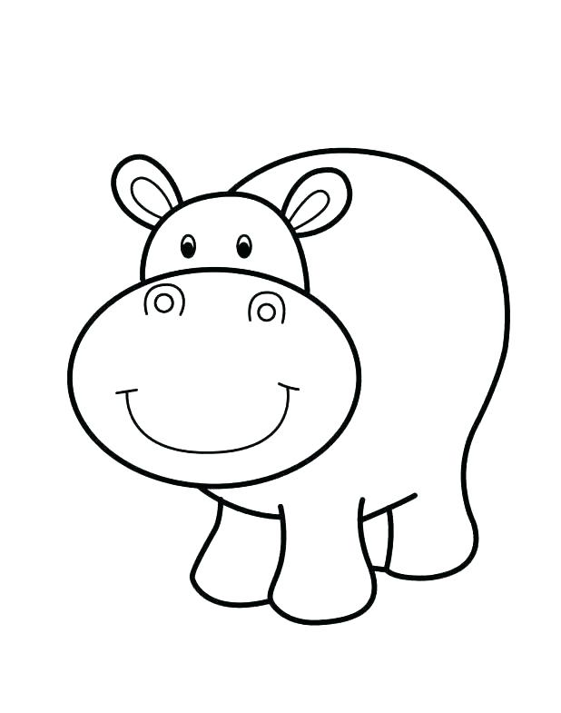 Easy Animal Coloring Pages For Kids at Free