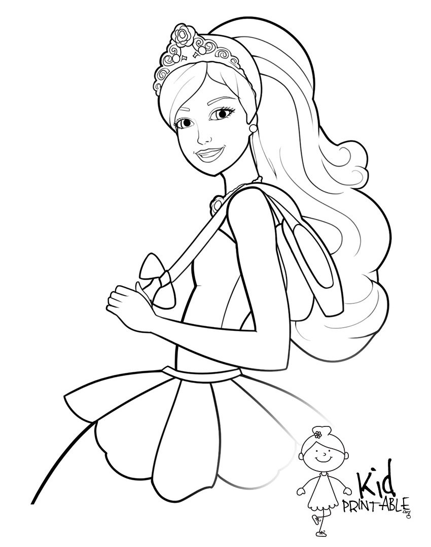 Easy Barbie Coloring Pages at GetColorings.com   Free ...
