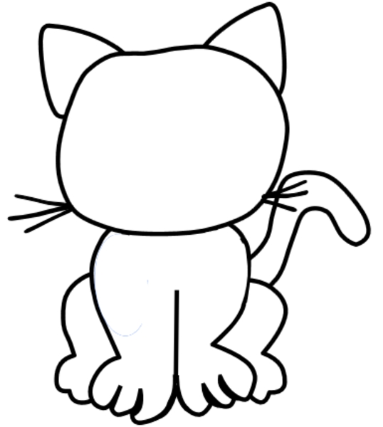 Easy Cat Coloring Pages at Free printable colorings
