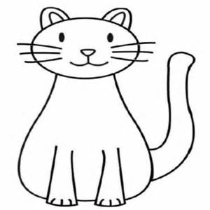 Easy Cat Coloring Pages at GetColorings.com | Free printable colorings