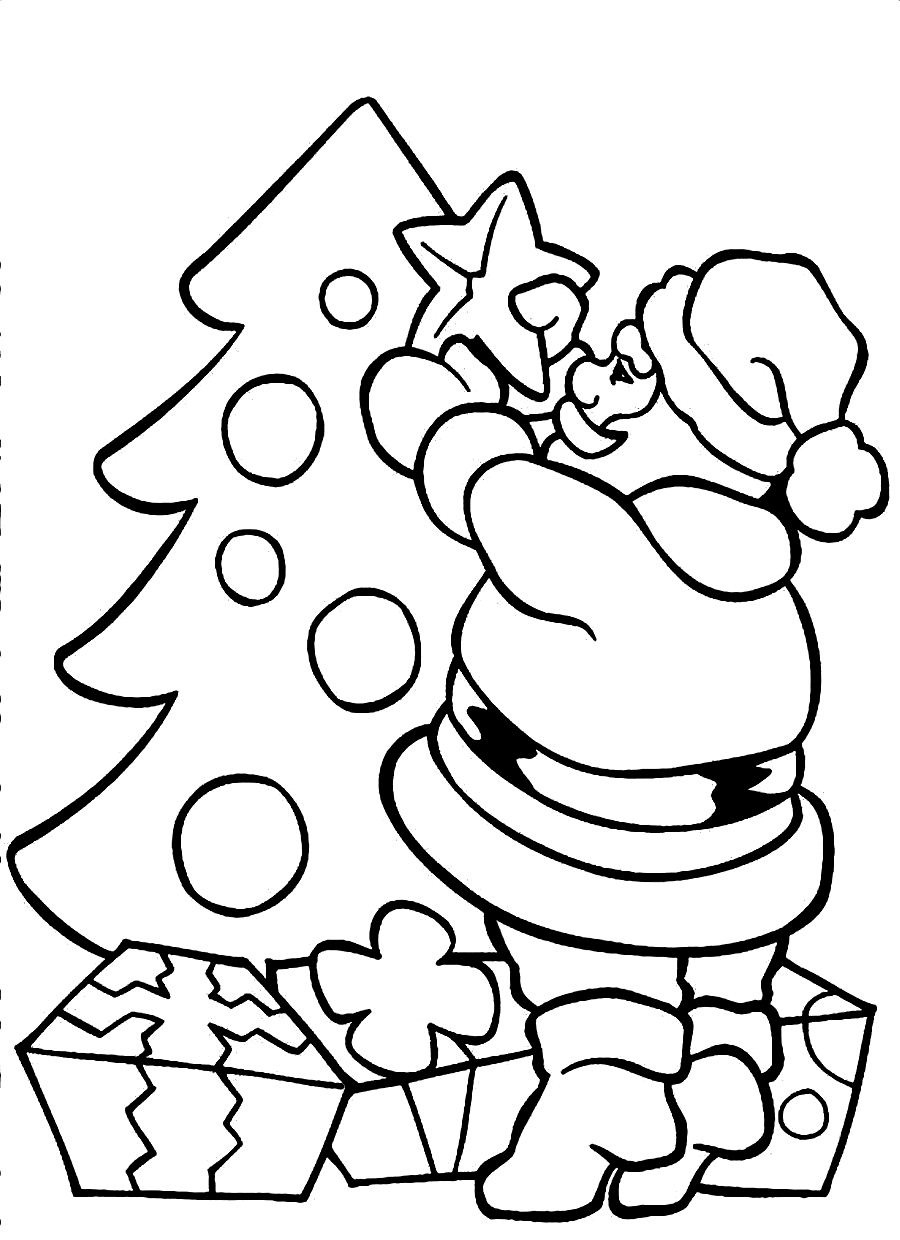 216 Cute Easy To Print Christmas Coloring Pages for Adult