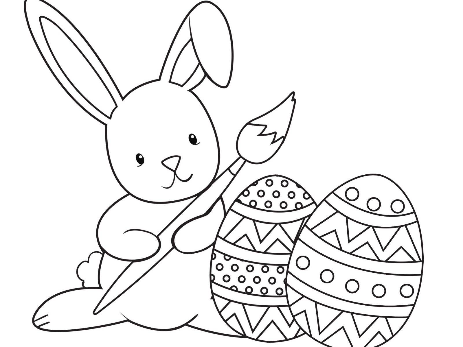 Easy Easter Bunny Coloring Pages at GetColorings.com ...