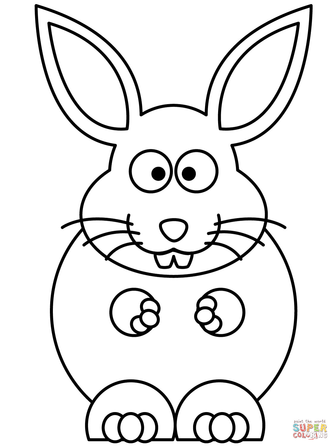 Easy Easter Bunny Coloring Pages at GetColorings.com | Free printable
