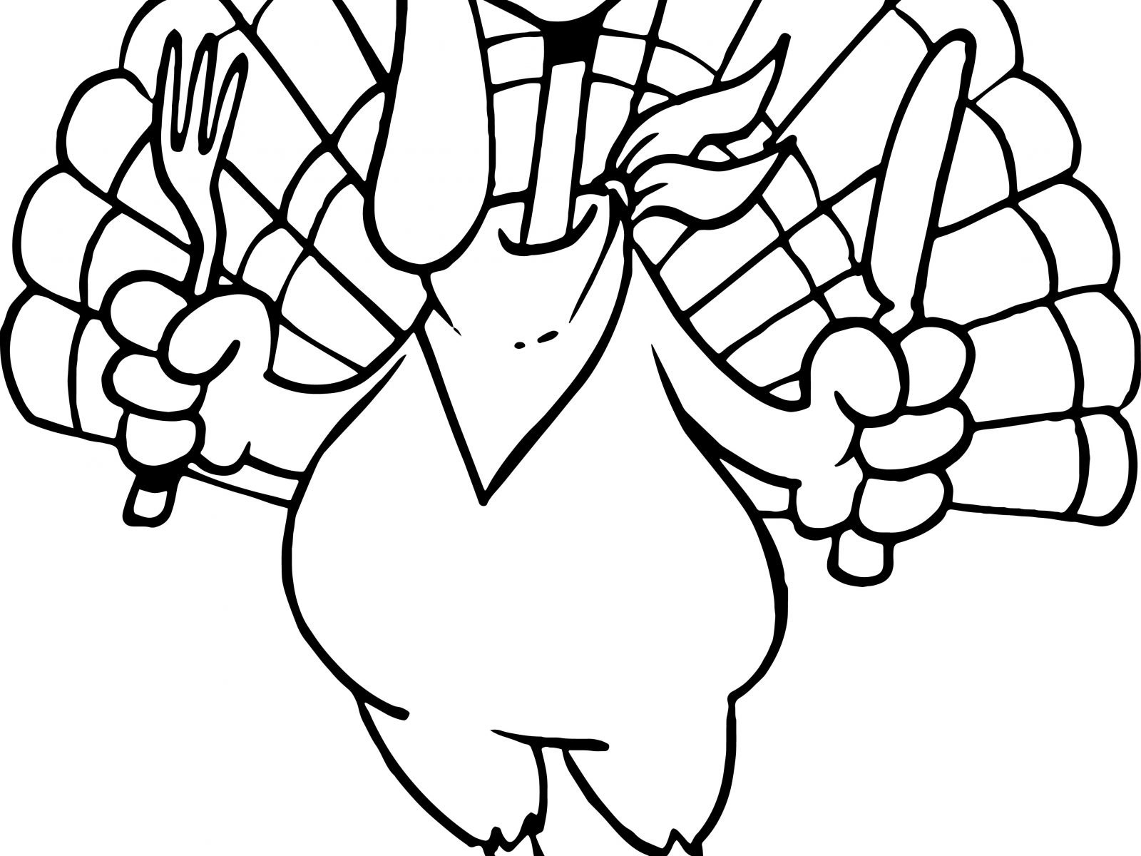 Easy Turkey Coloring Page at GetColorings.com | Free printable