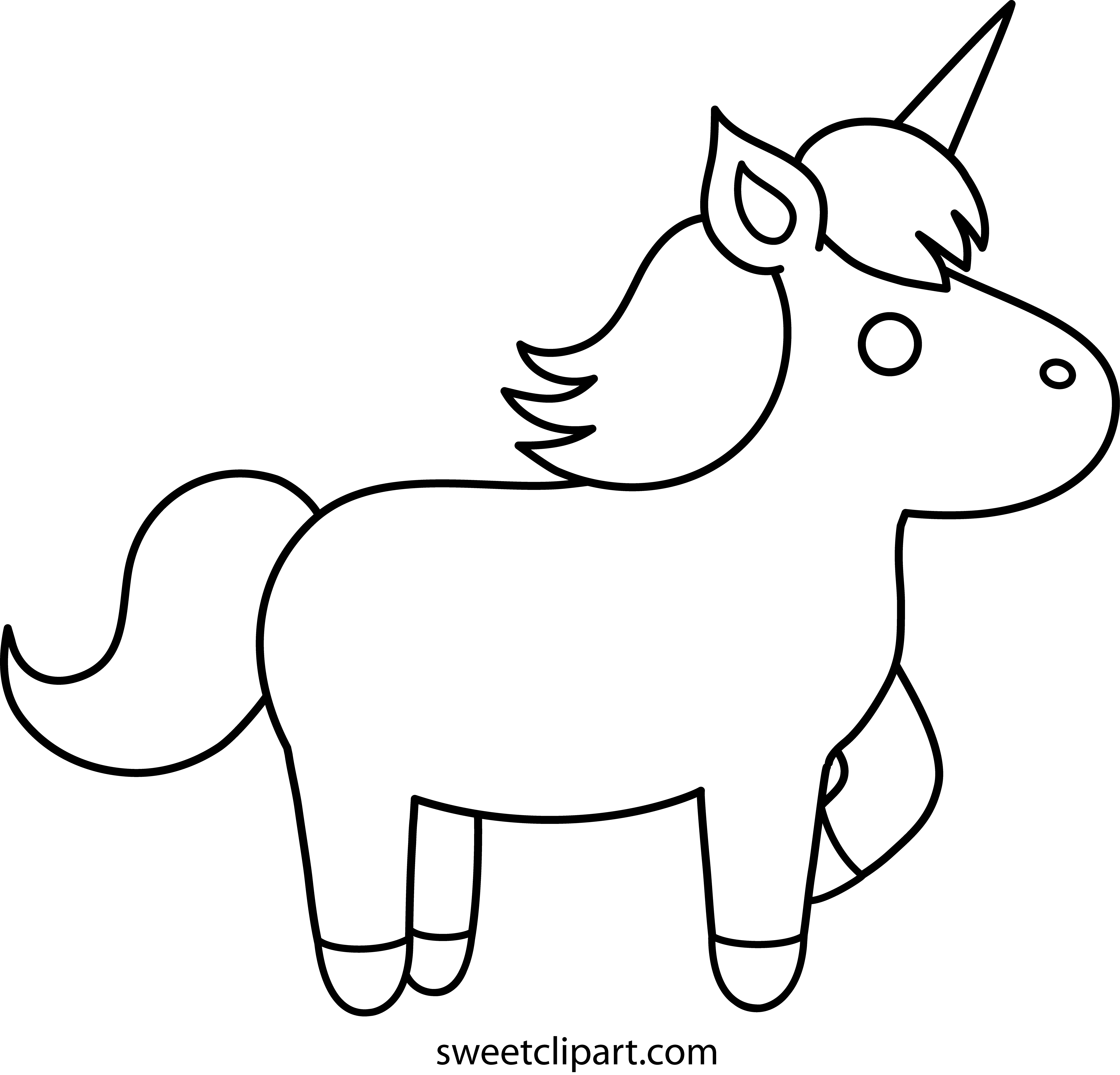 Easy Unicorn Coloring Pages at GetColorings.com | Free printable