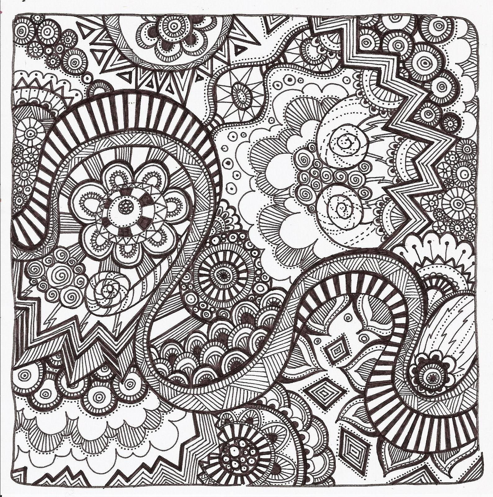 Easy Zentangle Coloring Pages at GetColorings.com | Free printable colorings pages to print and ...