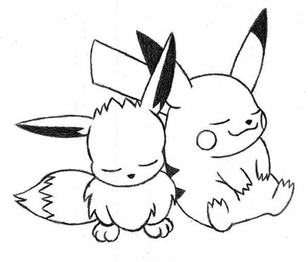 Eevee And Pikachu Coloring Pages At GetColorings Free Printable Colorings Pages To Print 