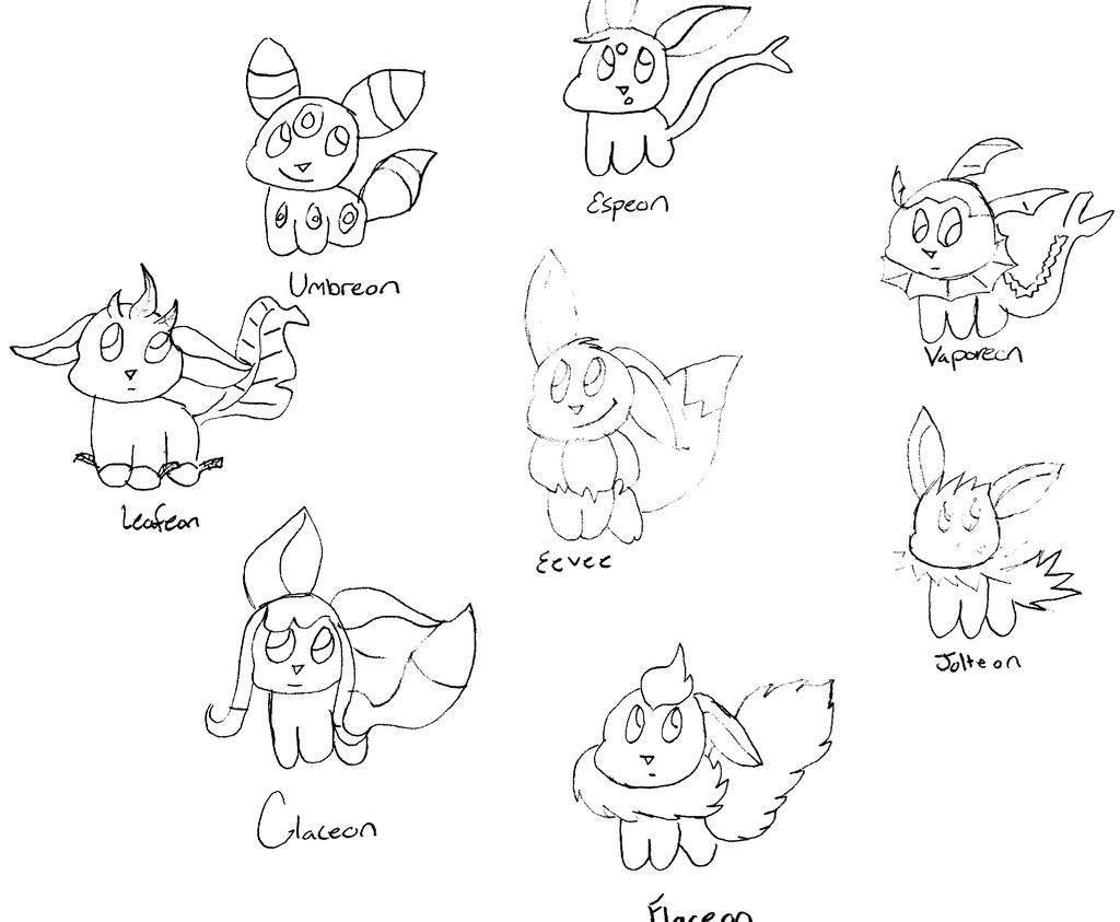 Eevee Evolution Coloring Pages At GetColorings Free Printable 