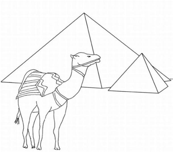 pyramid of cheops coloring page