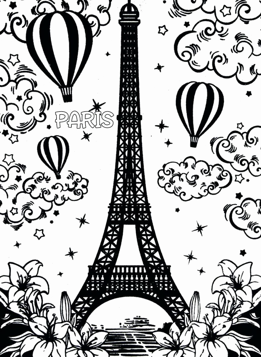 Eiffel Tower Coloring Page At GetColorings Free Printable 