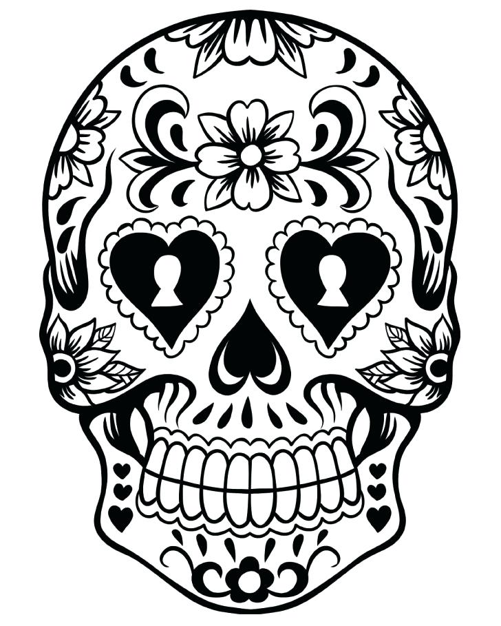 El Dia De Los Muertos Coloring Pages at Free