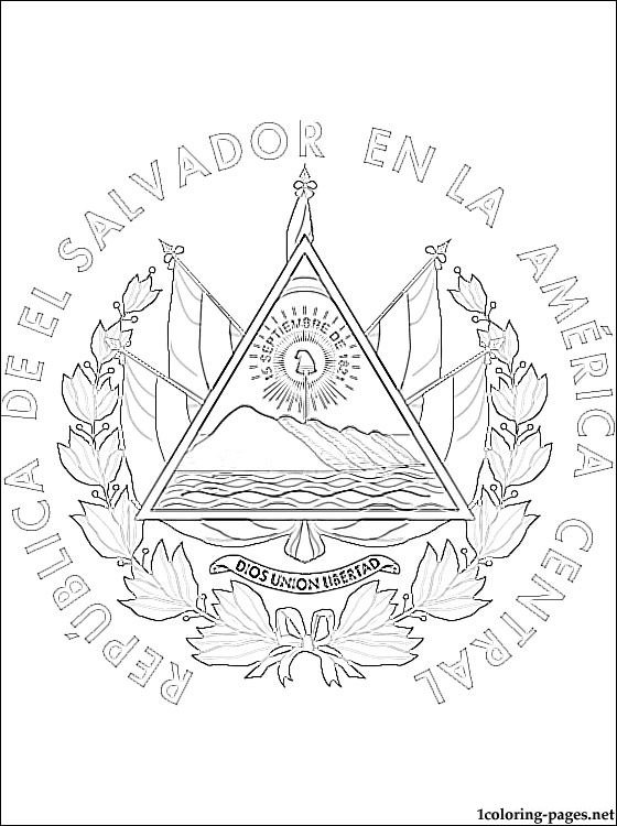 El Salvador Flag Coloring Pages Learny Kids