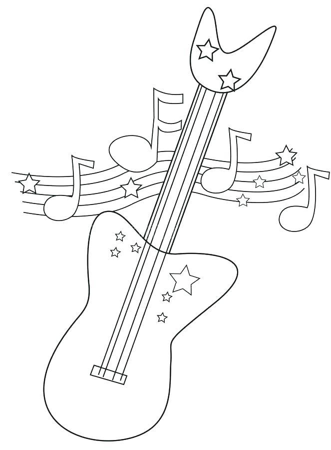 Electric Guitar Coloring Page at GetColorings.com | Free ...