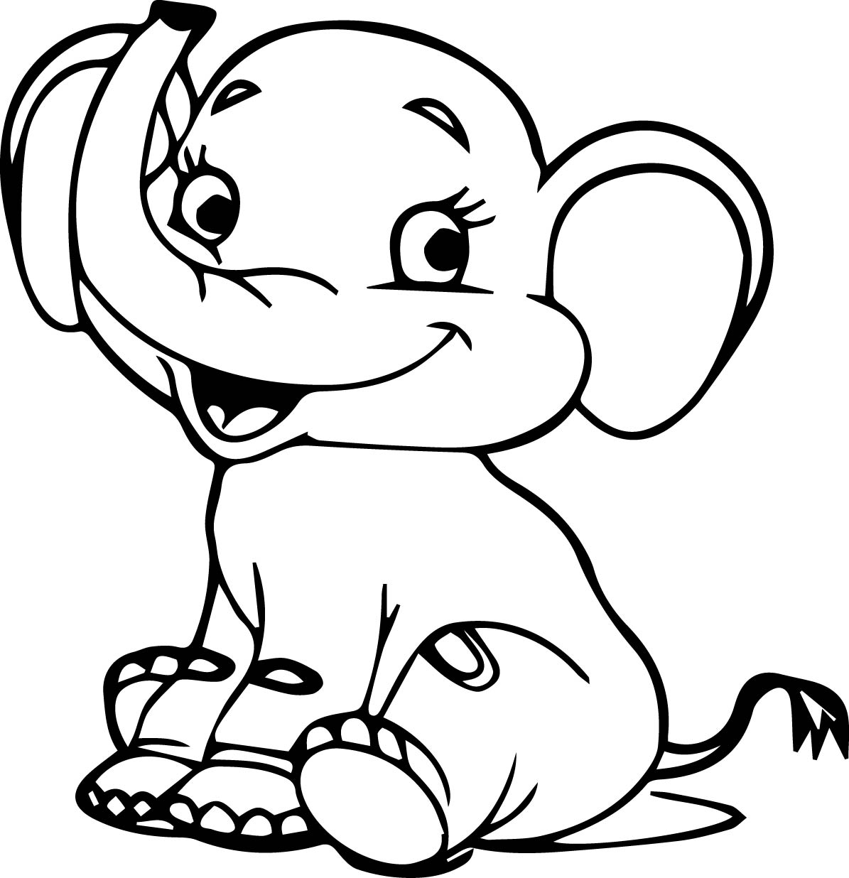 Elephant Face Coloring Pages at GetColorings.com | Free ...