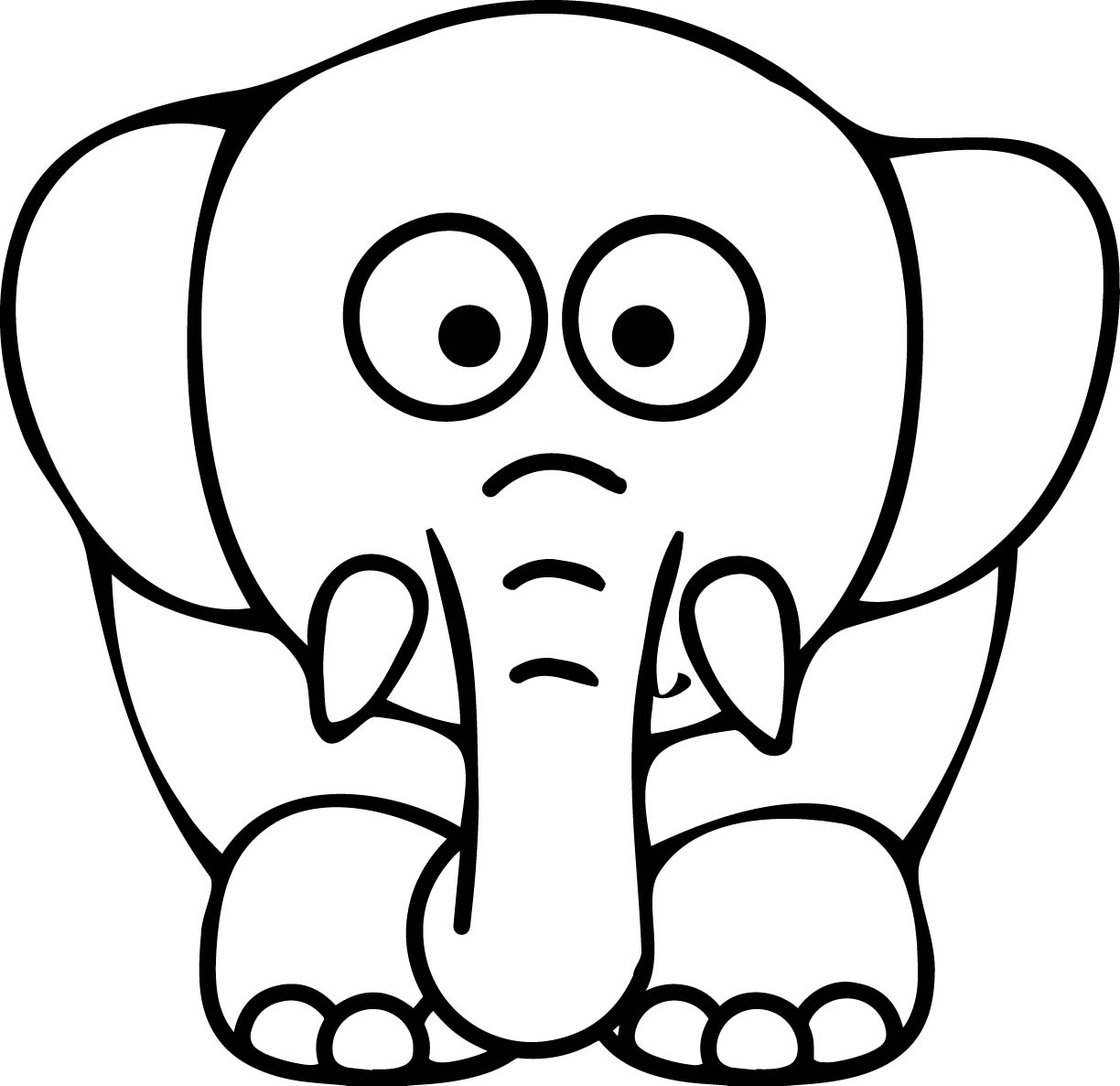Elephant Face Coloring Pages at GetColorings.com | Free ...