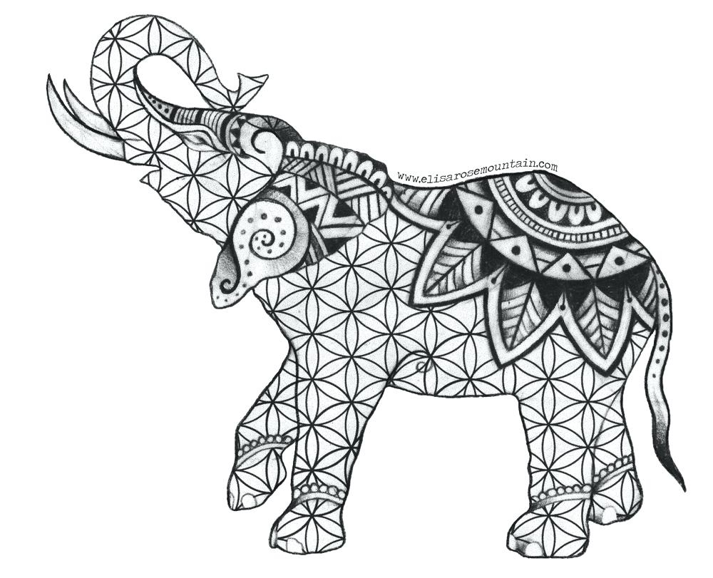 Elephant Mandala Coloring Pages at GetColorings.com | Free printable