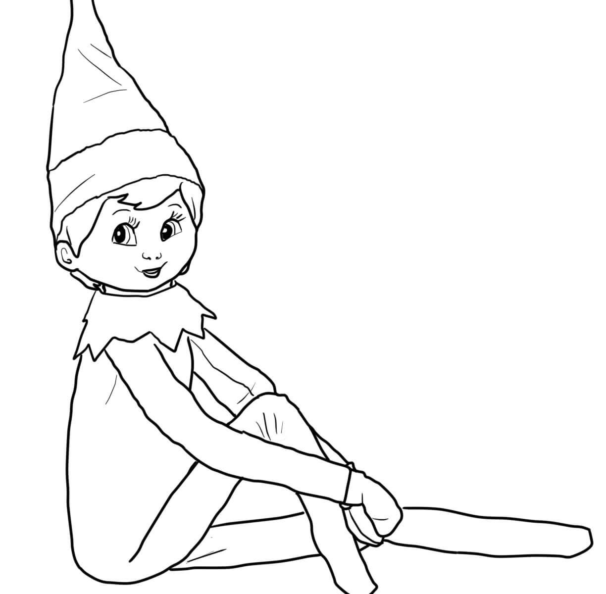 Elf On The Shelf Coloring Pages Printable at GetColorings
