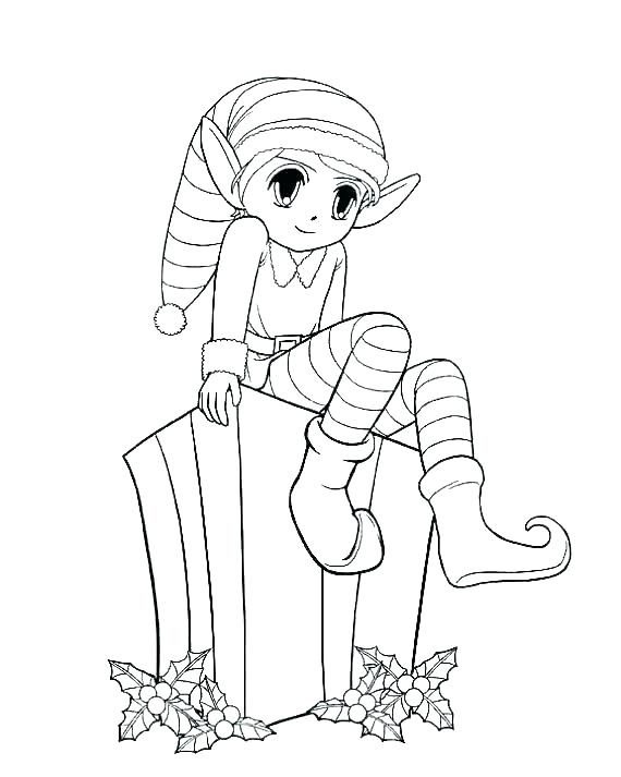 elf on shelf coloring pages