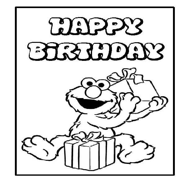 Elmo Birthday Coloring Pages at GetColorings.com | Free printable