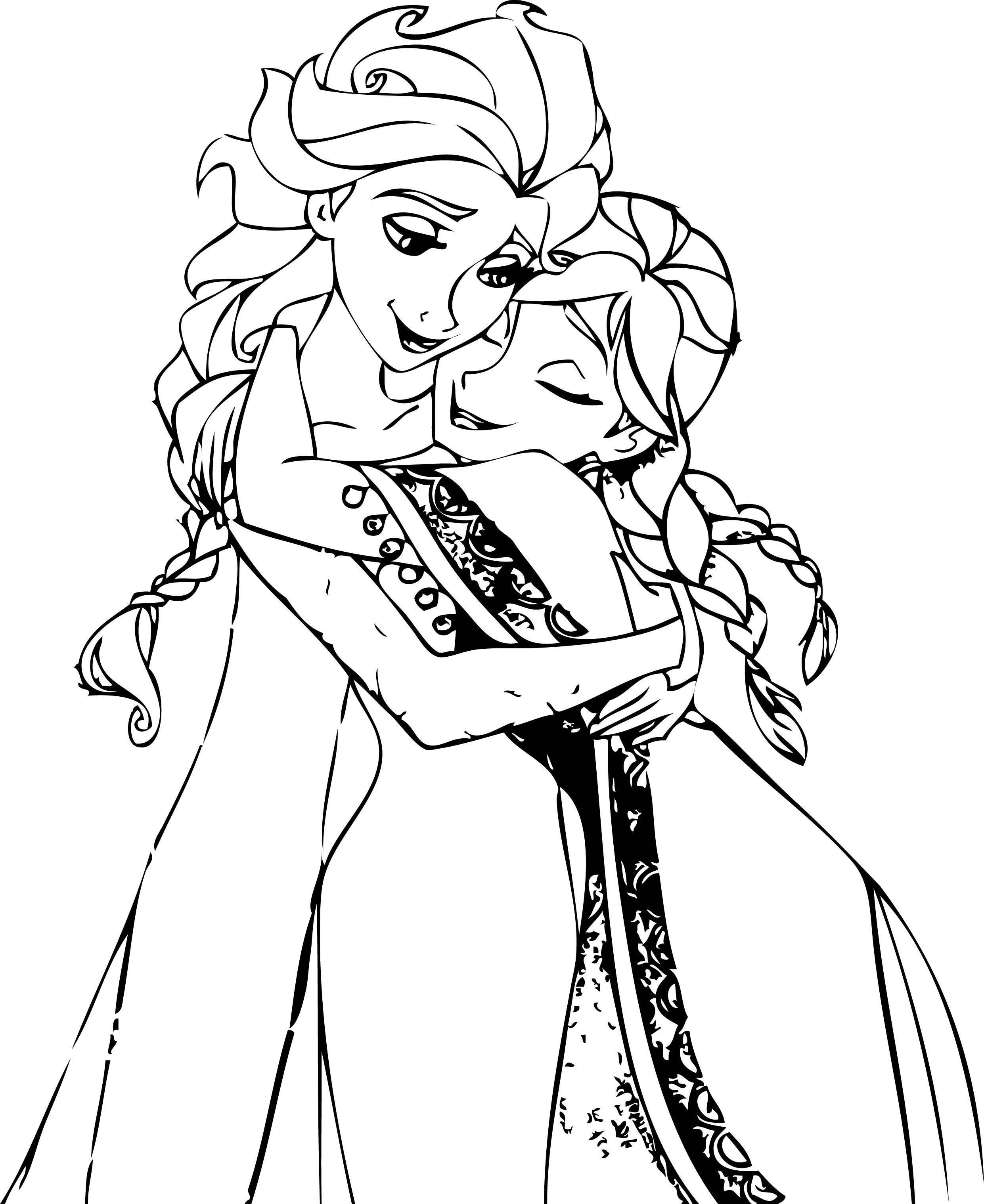 elsa and anna coloring pages printable at getcolorings