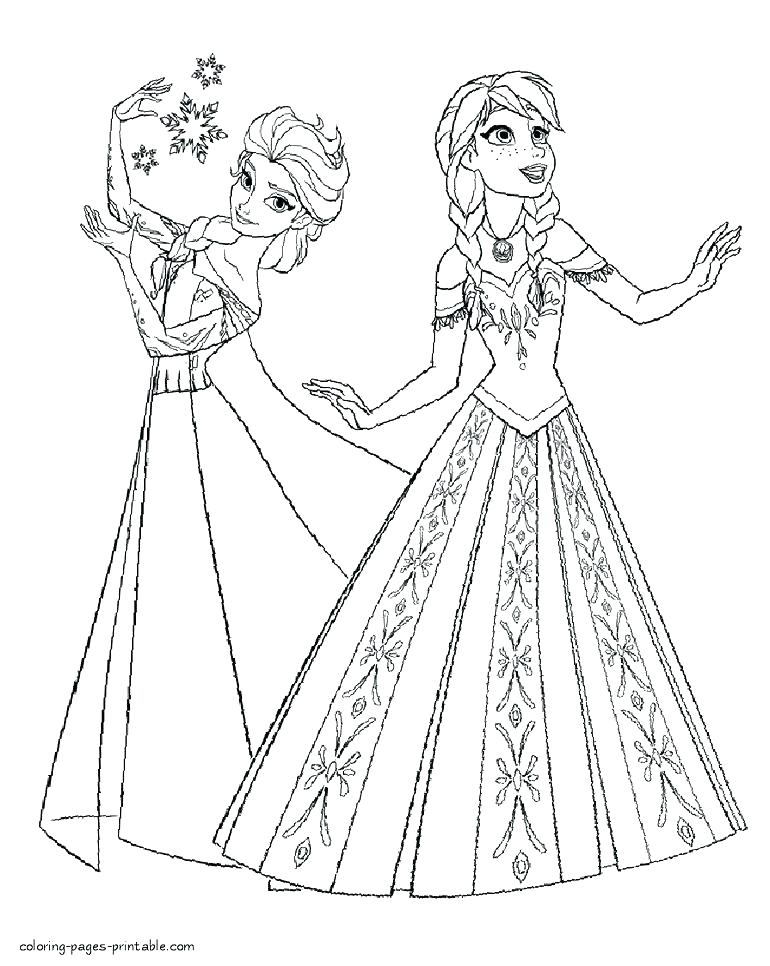 Elsa And Anna Coloring Pages Printable at GetColorings.com ...