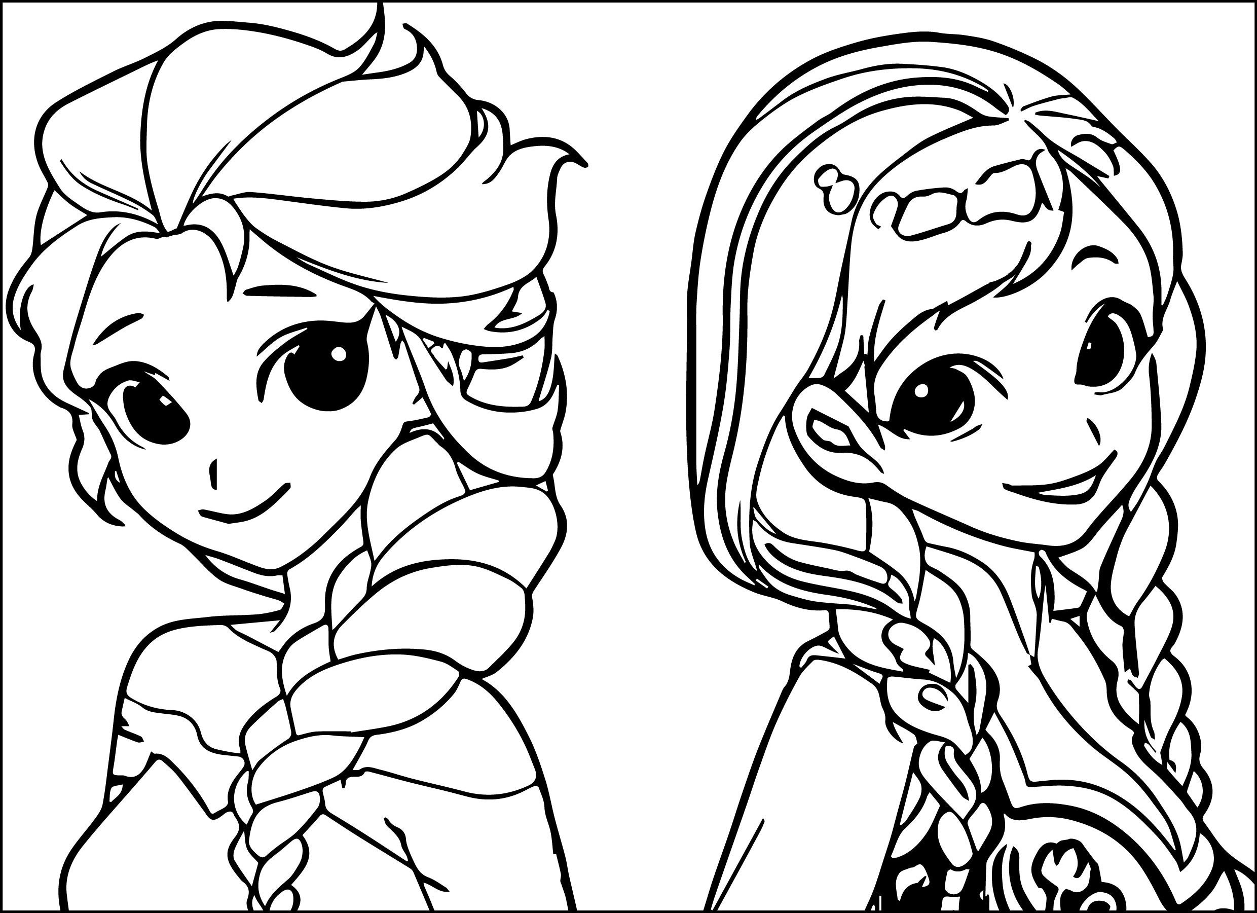Elsa Anna Coloring Pages at Free printable colorings