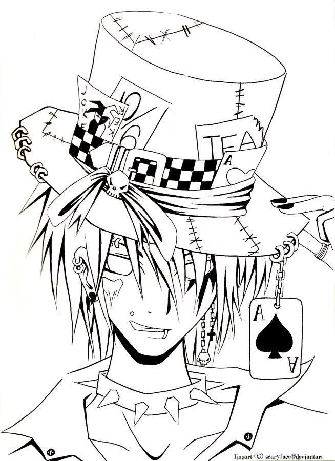 Emo Anime Coloring Pages at GetColorings.com   Free ...