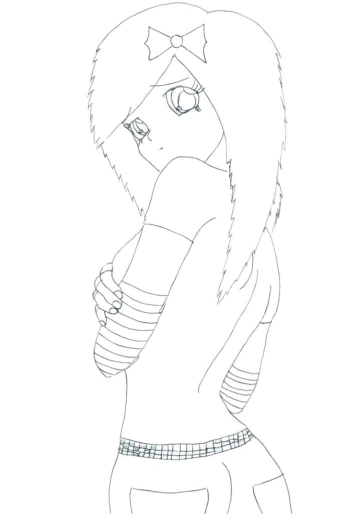Emo Anime Coloring Pages at GetColorings.com   Free printable colorings ...