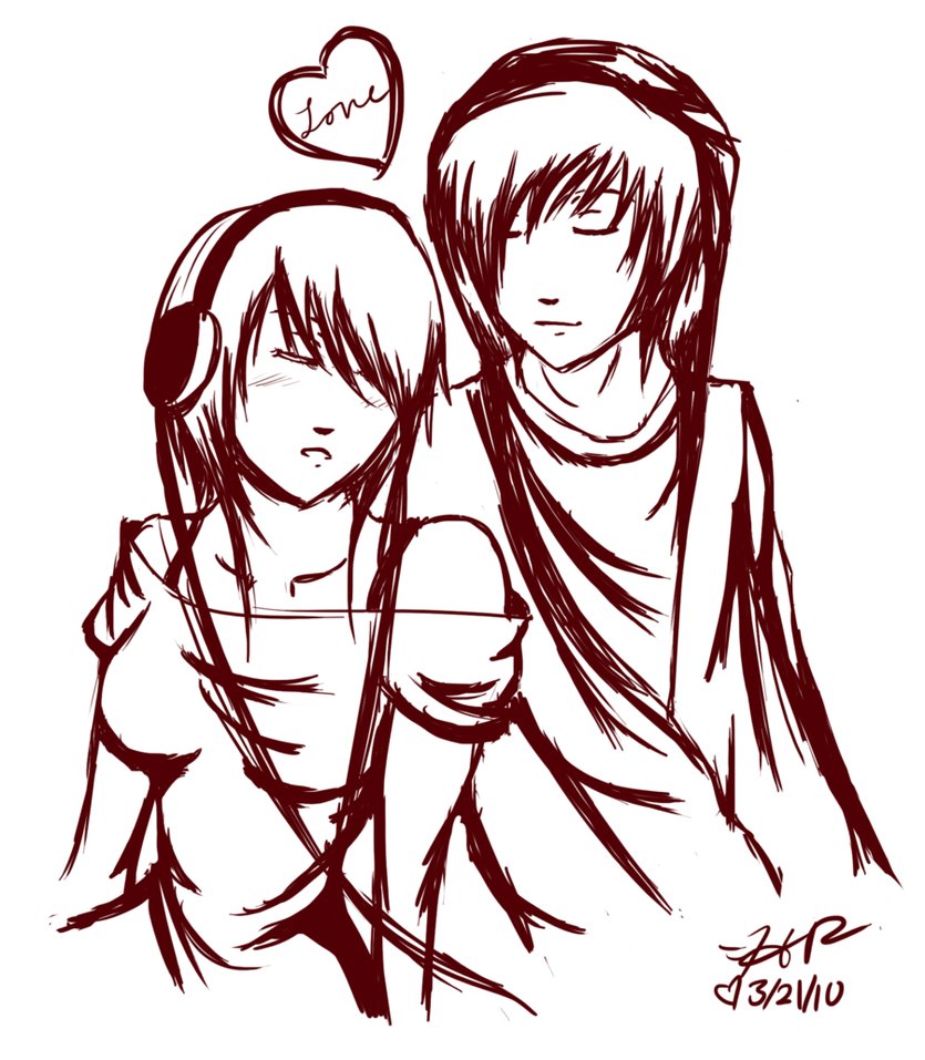 Emo Love Coloring Pages at Free printable colorings